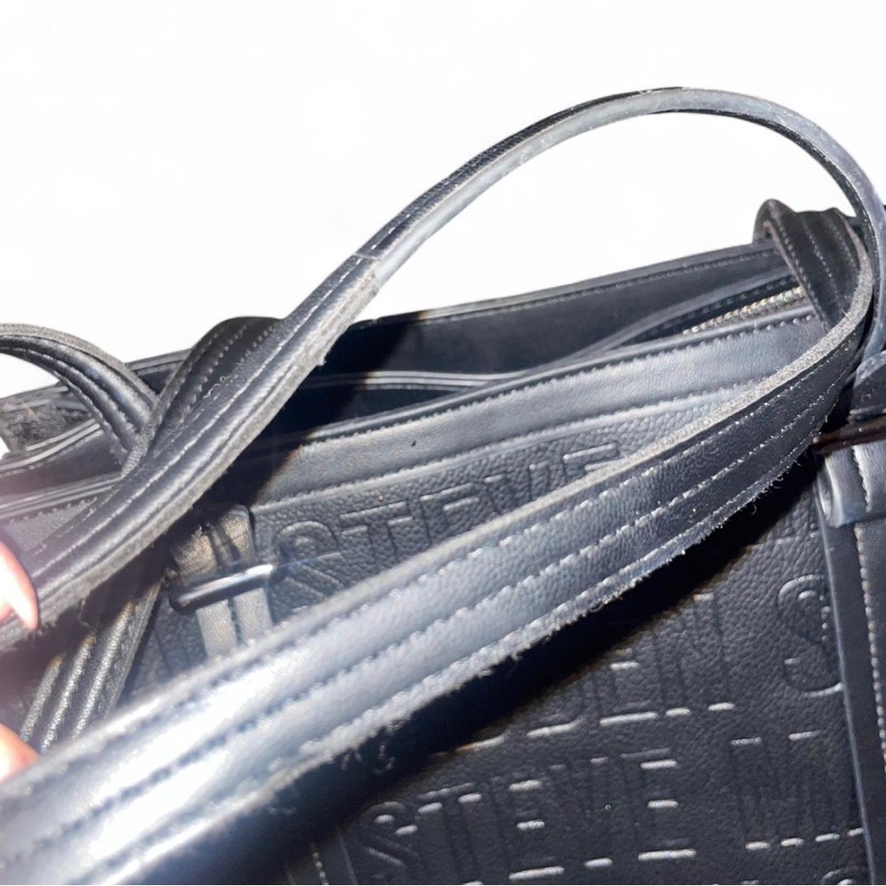 Steve Madden Black Embossed Tote Bag - Picture 5 of 5